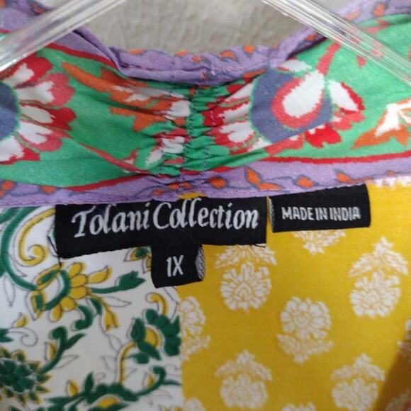 Floral Open Front Cardigan Tolani Collection Women's Size 1X Boho Beach Vacay - Picture 6 of 11
